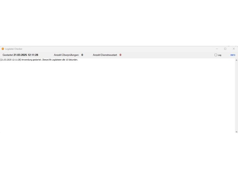 Screenshot Logdatei Checker